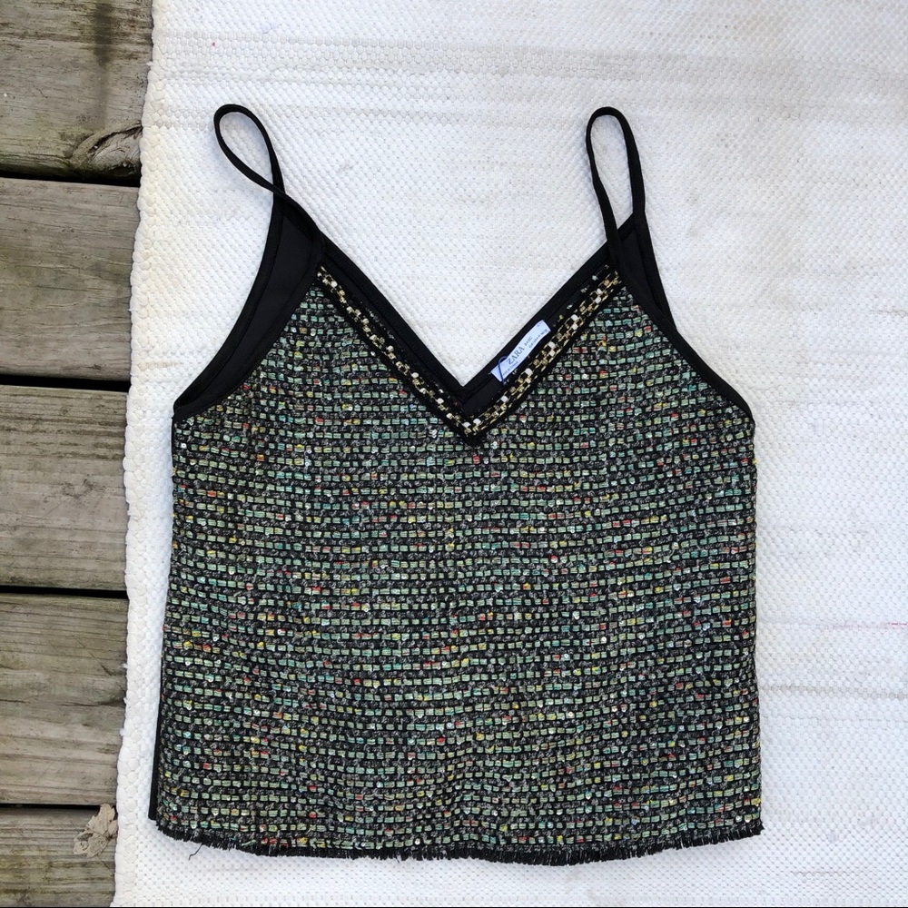 Like New Zara tweed tank top